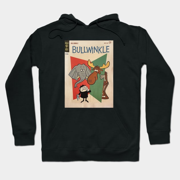 Bullwinkle Comic Book - Distressed, Retro, Authentic Hoodie by offsetvinylfilm